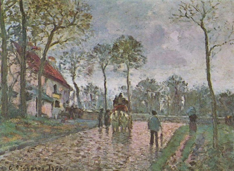 Diligencia en Louveciennes - Camille Pissarro