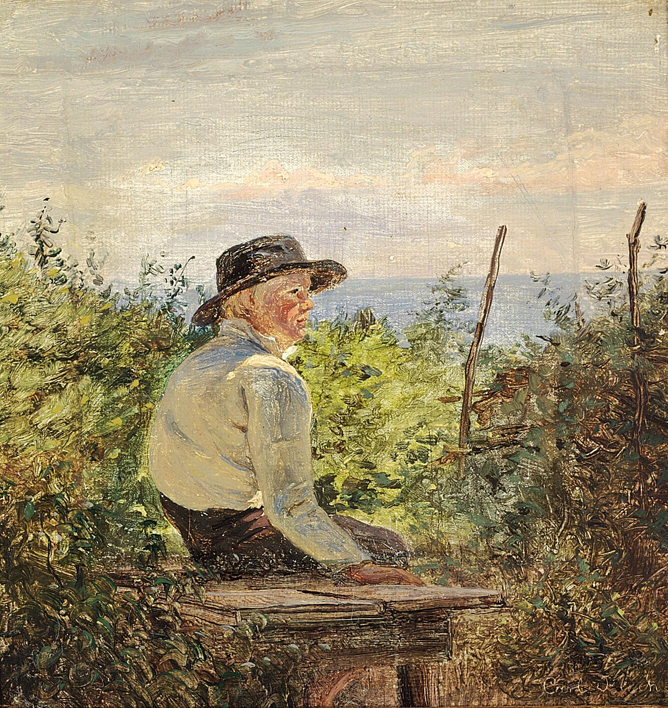 Un garçon sur un banc. - Carl Heinrich Bloch - Alpha Reproduction