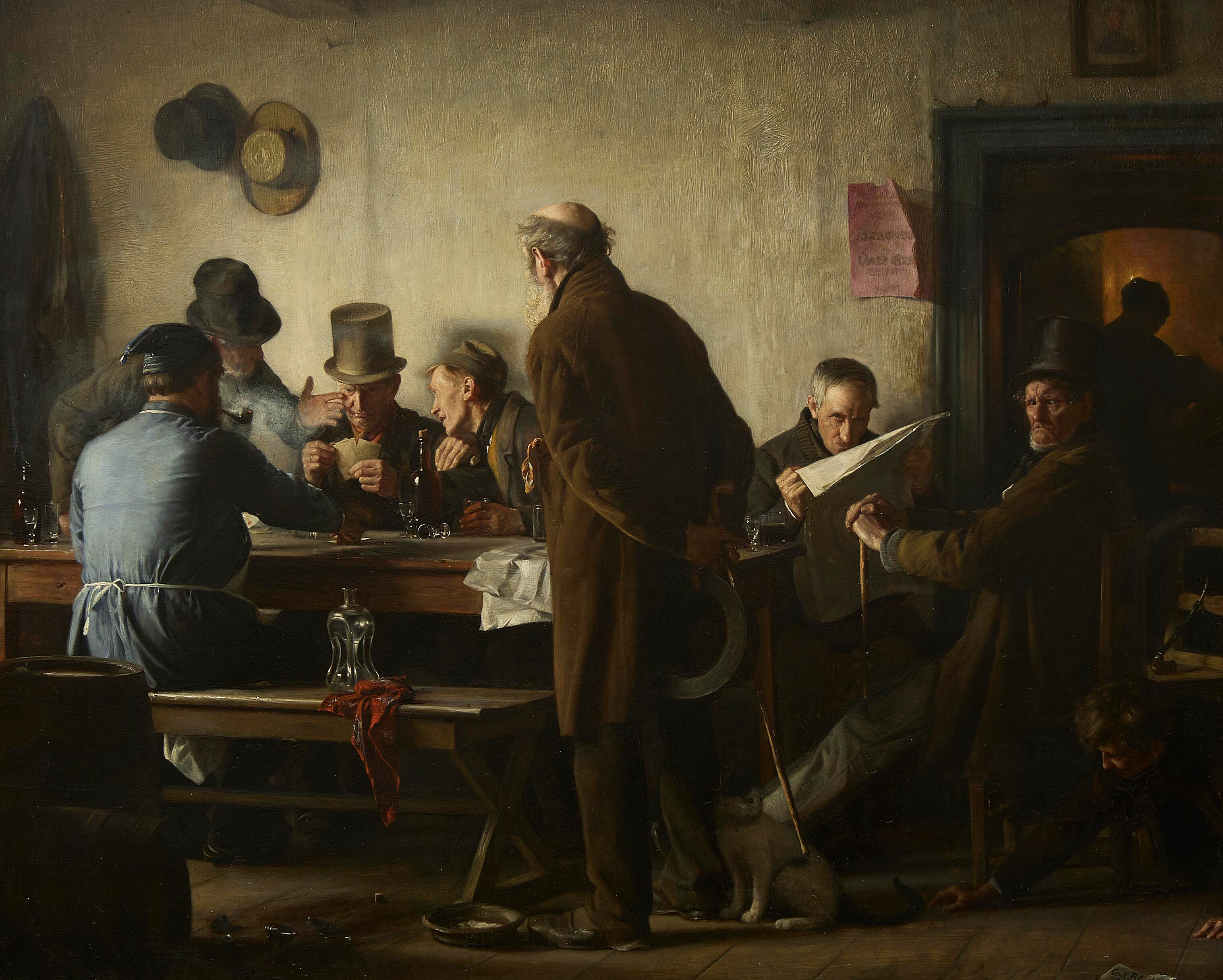Des vieux dans une taverne. - Carl Heinrich Bloch - Alpha Reproduction