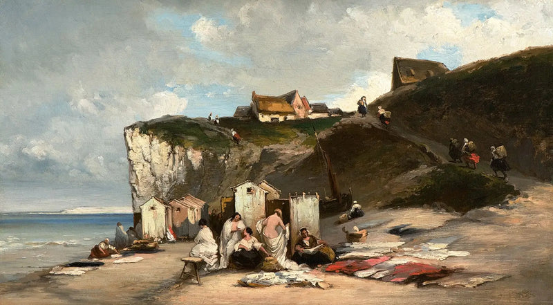 Baño de mujer en Dieppe II - Carl Spitzweg