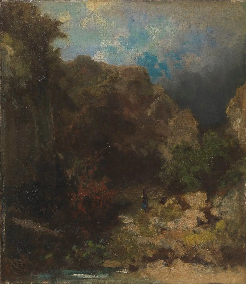 Lechera en el bosque de montaña - Carl Spitzweg