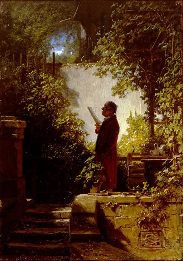 El lector de periódicos en el jardín - Carl Spitzweg