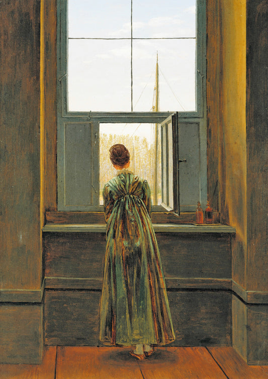 Femme à la fenêtre - Caspar David Friedrich
