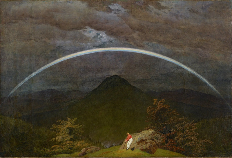 Paisaje de montaña con arcoíris - Caspar David Friedrich