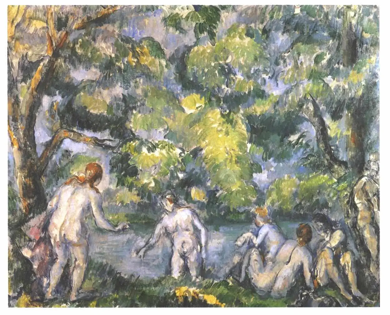 Reproduction du tableau « Six baigneuses; Les Ondines - Paul Cézanne » par Alpha Reproduction en peinture à l’huile
