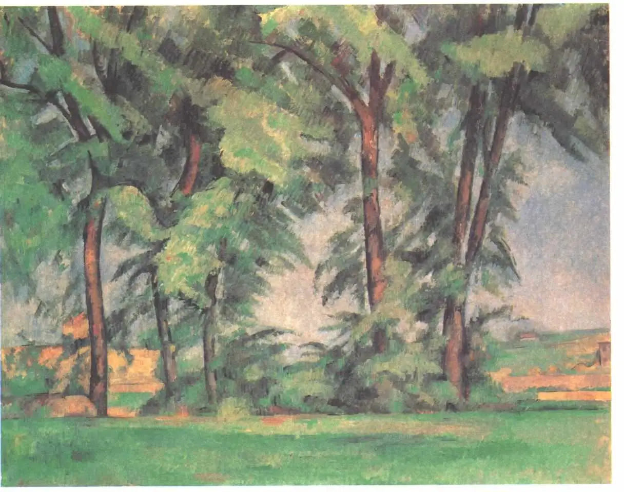Reproduction du tableau « Les grands arbres au Jas de Bouffan - Paul Cézanne » par Alpha Reproduction en peinture à l’huile
