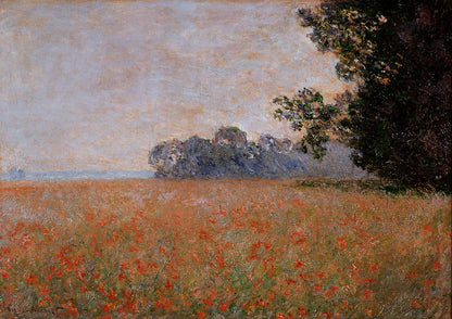 🌾 Campo de avena con amapolas – Claude Monet (alrededor de 1890)