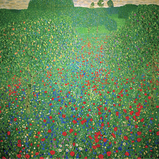 🌸🌿 Campo de amapolas – Gustav Klimt (alrededor de 1907)