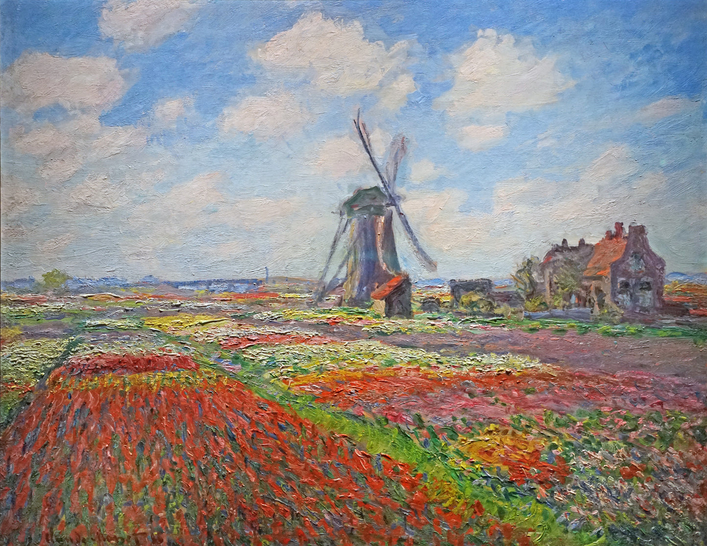 🌷 Campos de tulipanes en Holanda – Claude Monet (1886)