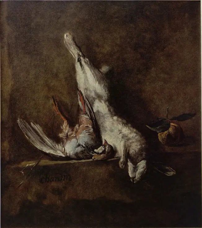 Naturaleza muerta con conejo y perdiz - Jean Simeón Chardin