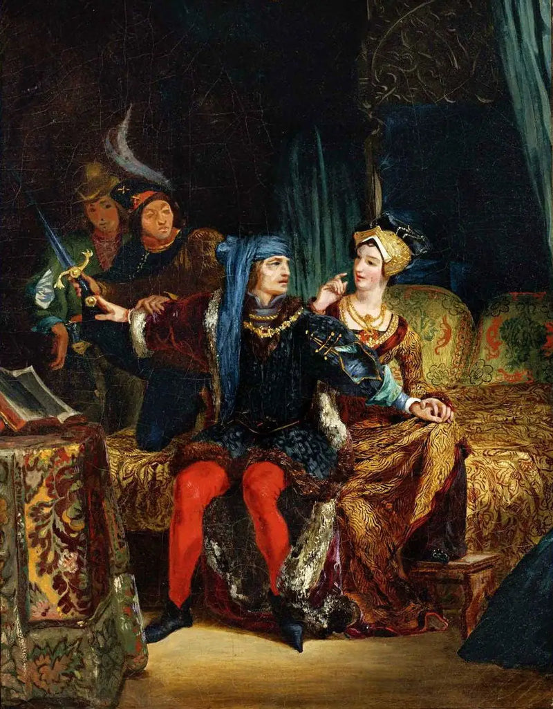 Carlos VI y Odette de Champdivers - Eugène Delacroix