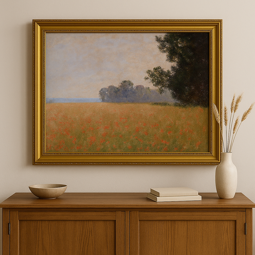 🌾 Campo de avena con amapolas – Claude Monet (alrededor de 1890)