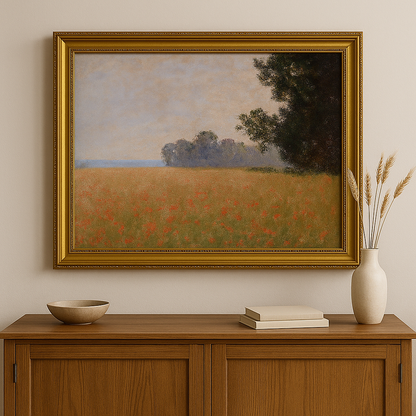 🌾 Campo de avena con amapolas – Claude Monet (alrededor de 1890)