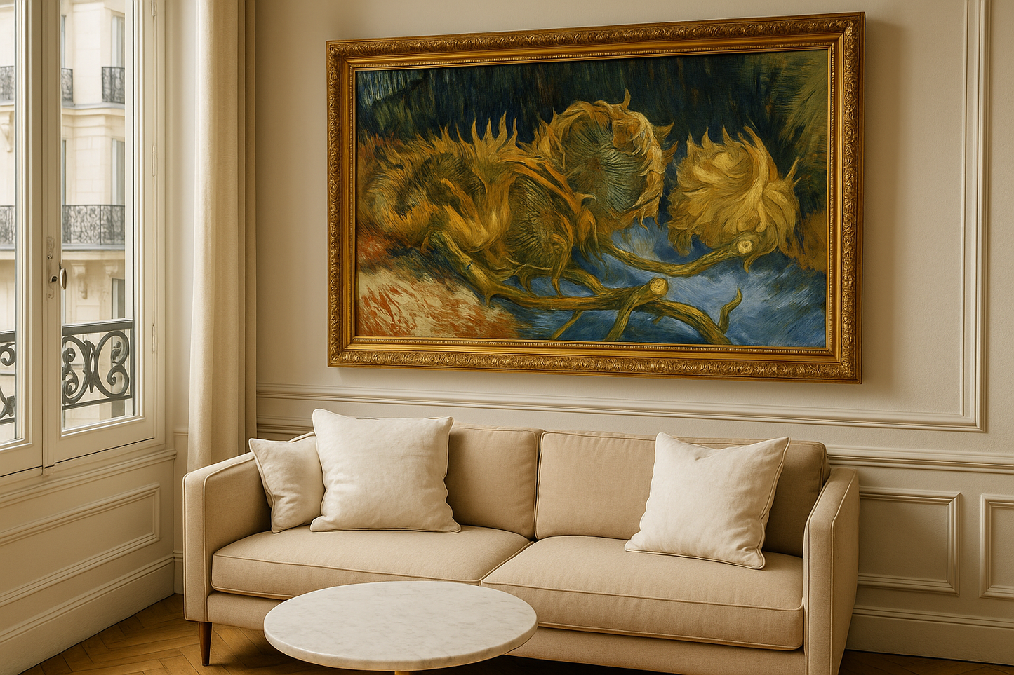 🌻 Cuatro girasoles marchitos – Vincent van Gogh (1887)
