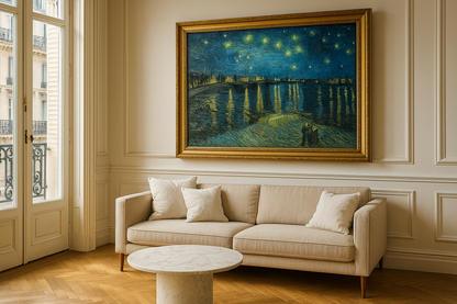 🖼️ La Noche estrellada sobre el Ródano – Vincent van Gogh (1888)