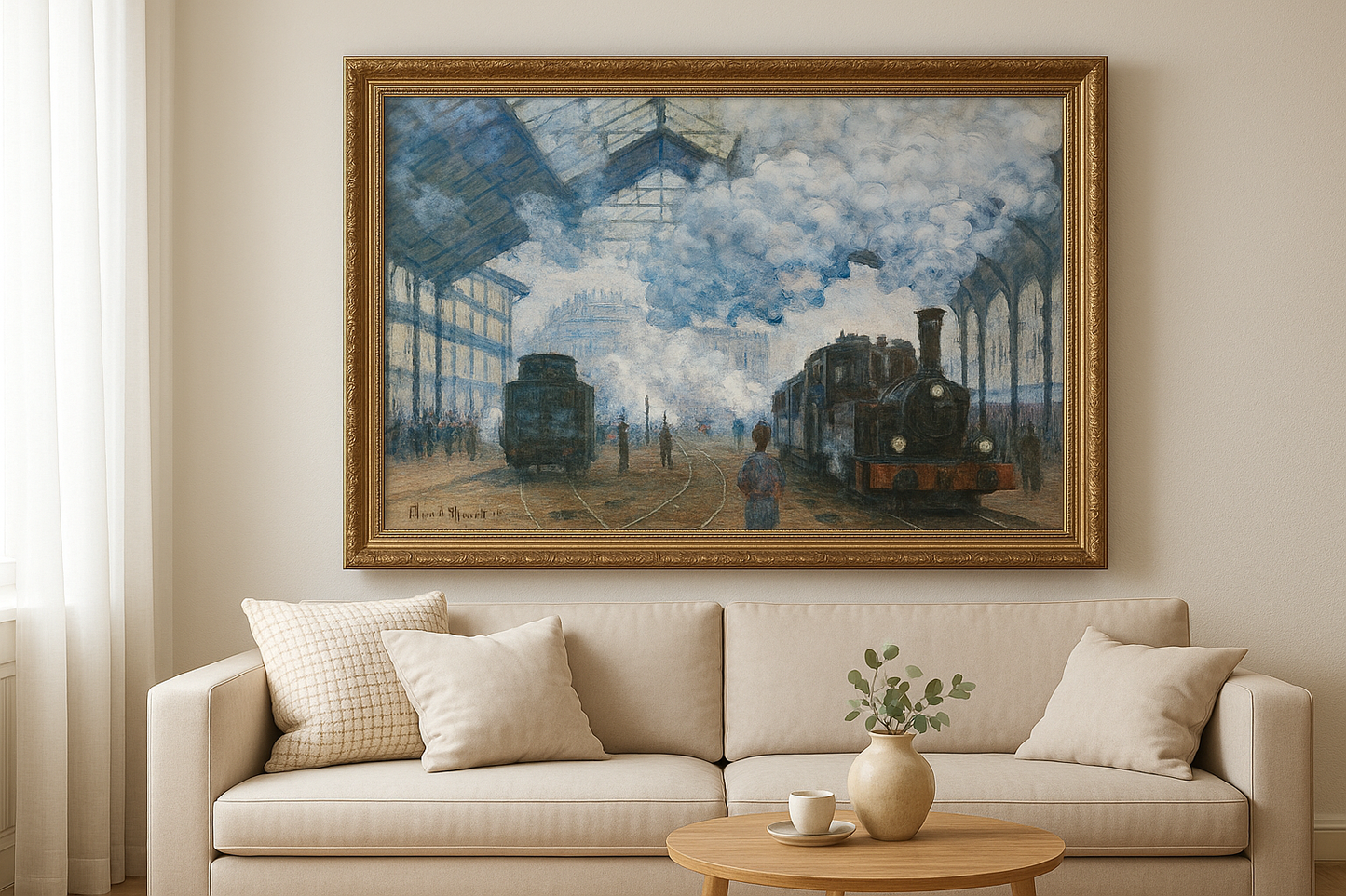 La estación Saint-Lazare, llegada de un tren – Claude Monet, 1877
