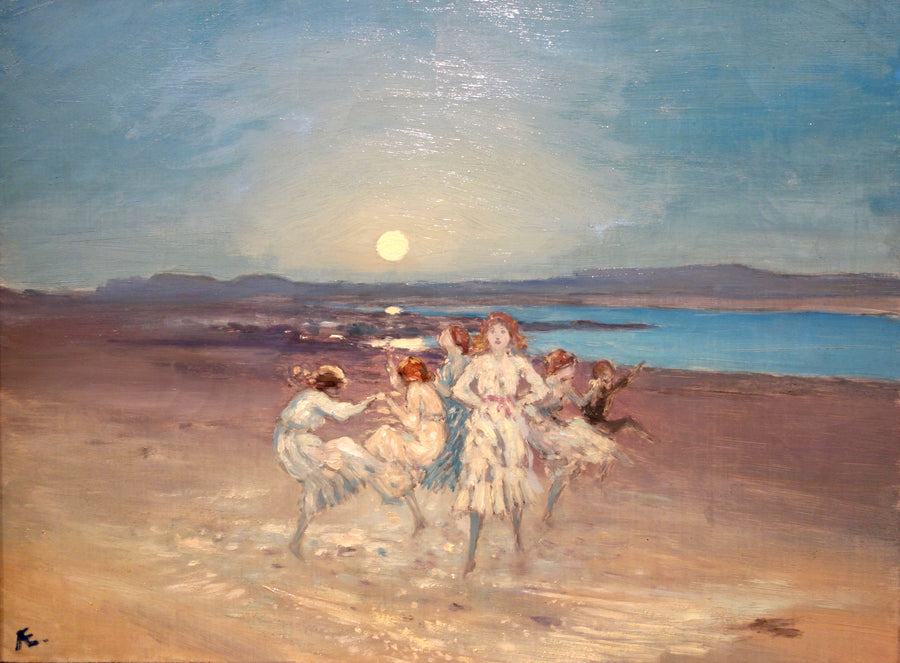 Enfants dansant sur la plage – George William Russell