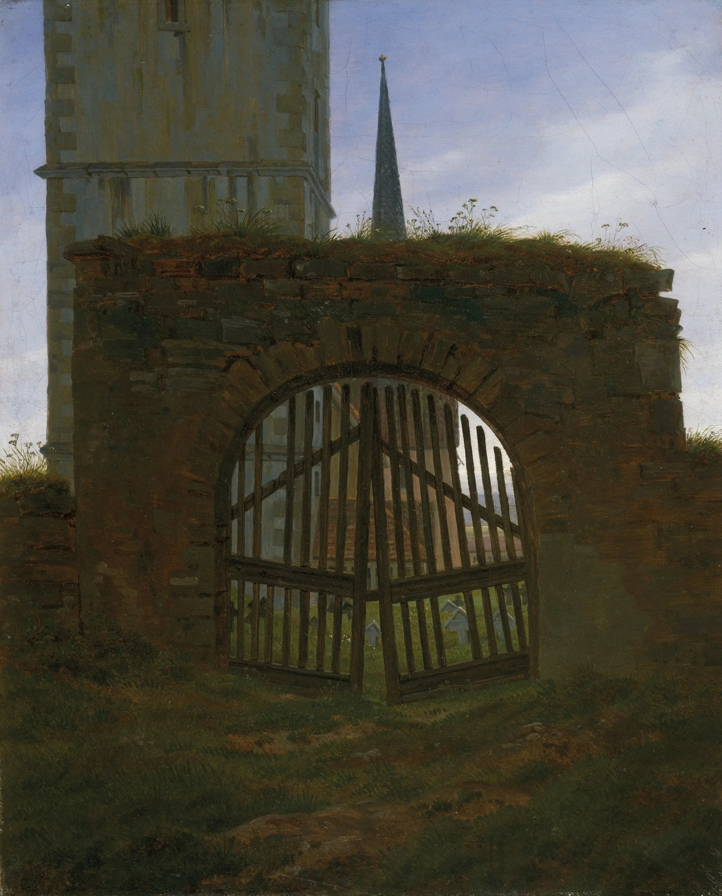 Reproduction du tableau « La Porte du cimetière - Caspar David Friedrich » par Alpha Reproduction en peinture à l’huile