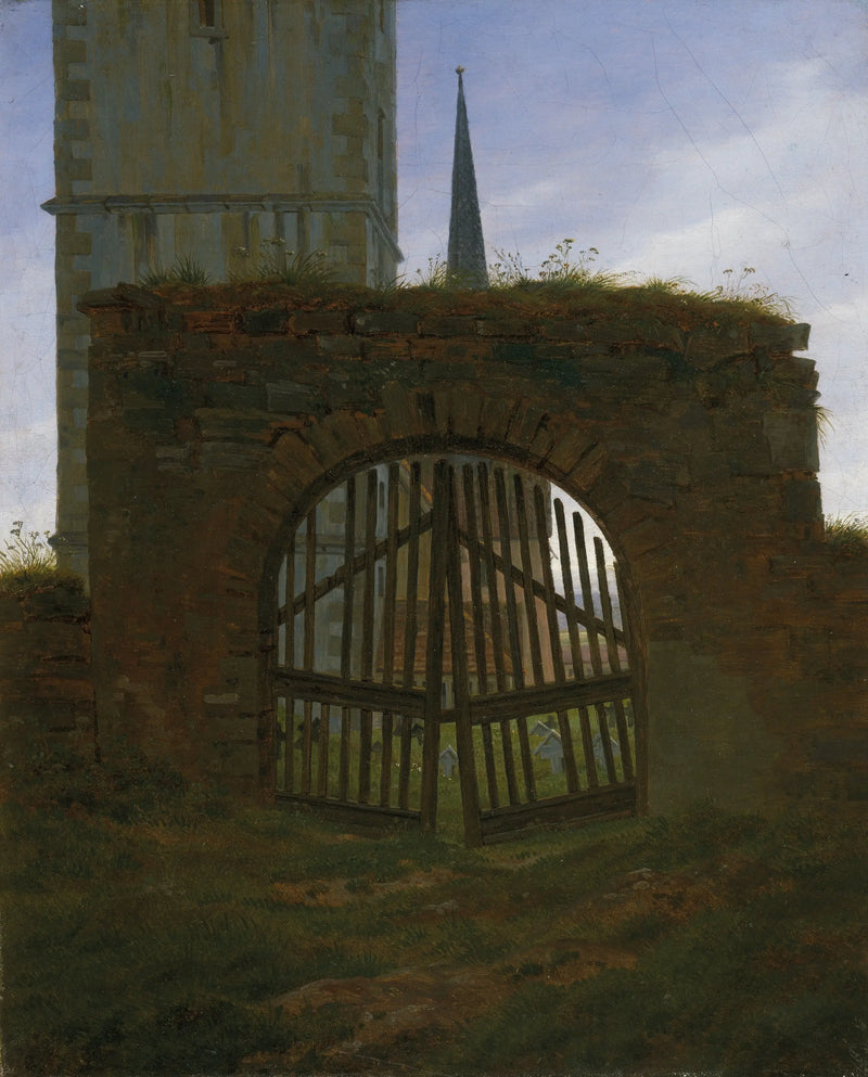 La Puerta del cementerio - Caspar David Friedrich