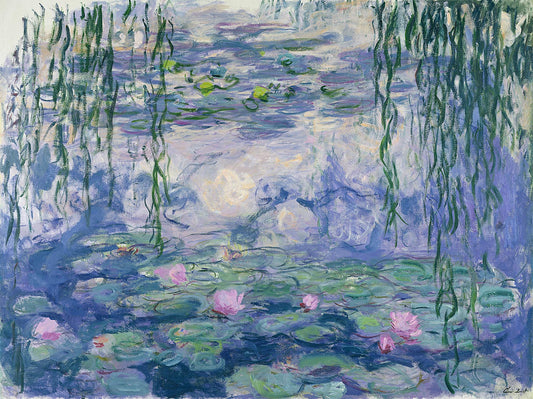 🌸 Nenúfares y sauces llorones – Monet, hacia 1916-1919