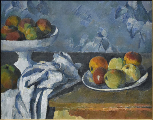 Reproduction du tableau « Compotier, assiette et pommes - Paul Cézanne » par Alpha Reproduction en peinture à l’huile