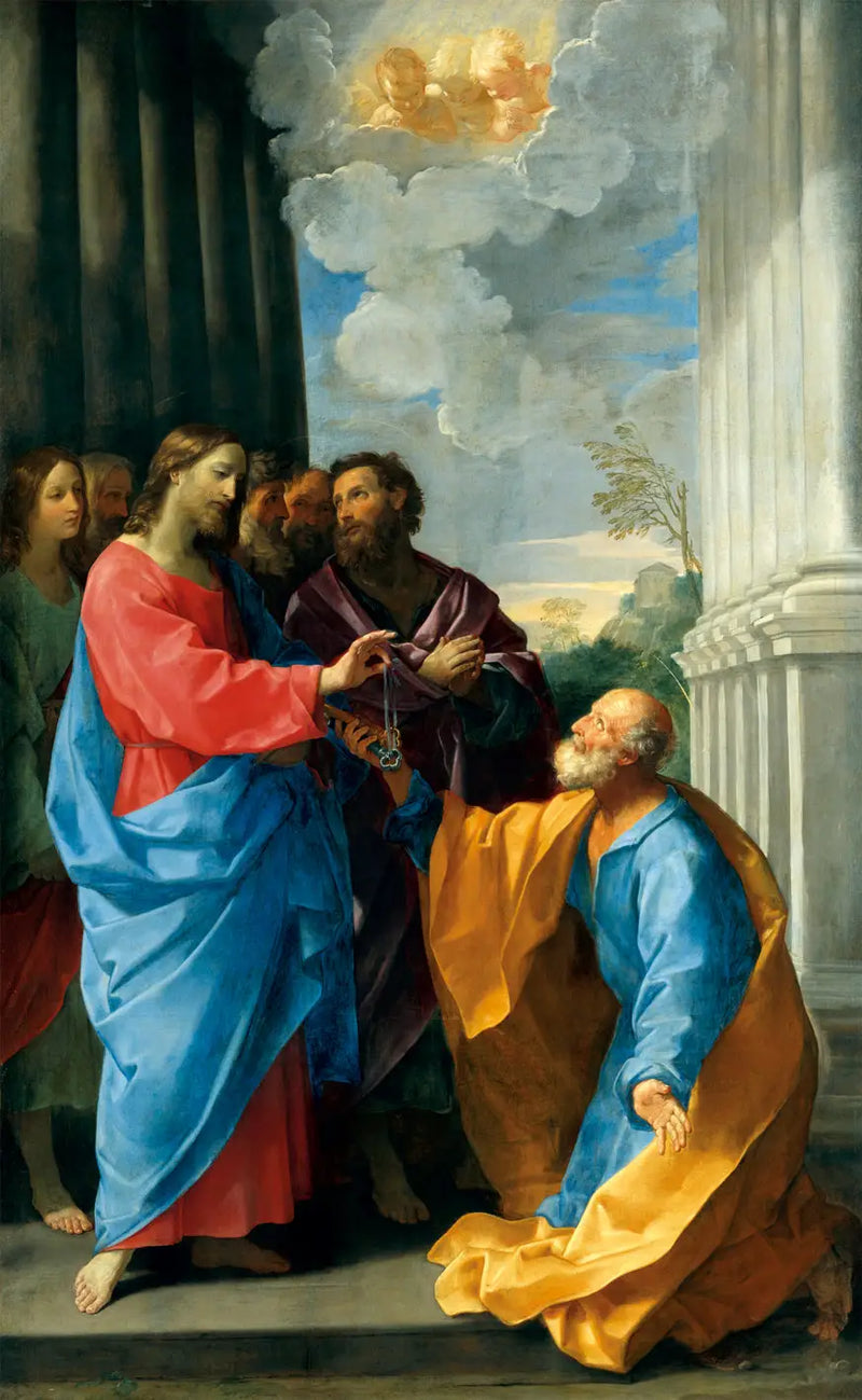 El Cristo entregando las llaves a san Pedro - Guido Reni