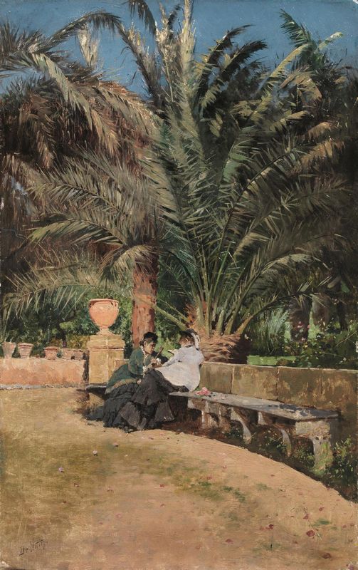 Conversation dans le jardin - Giuseppe De Nittis - Alpha Reproduction