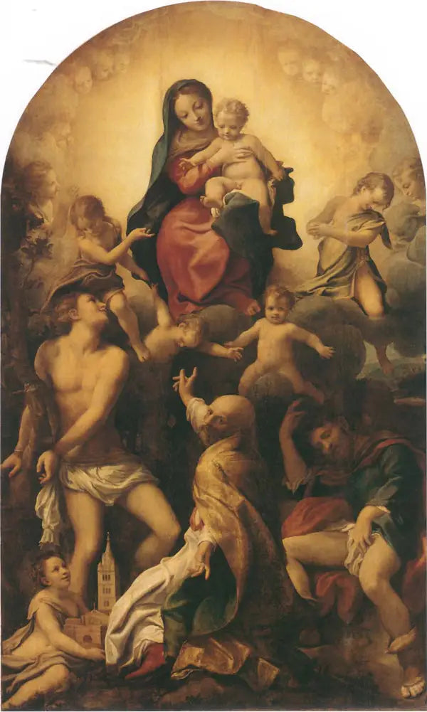 Madona de San Sebastián - Antonio da Correggio