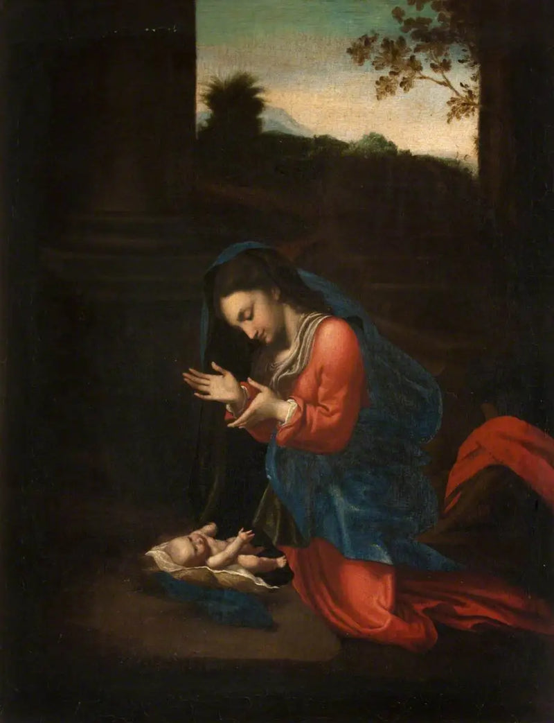 La adoración de la Virgen - Antonio da Correggio