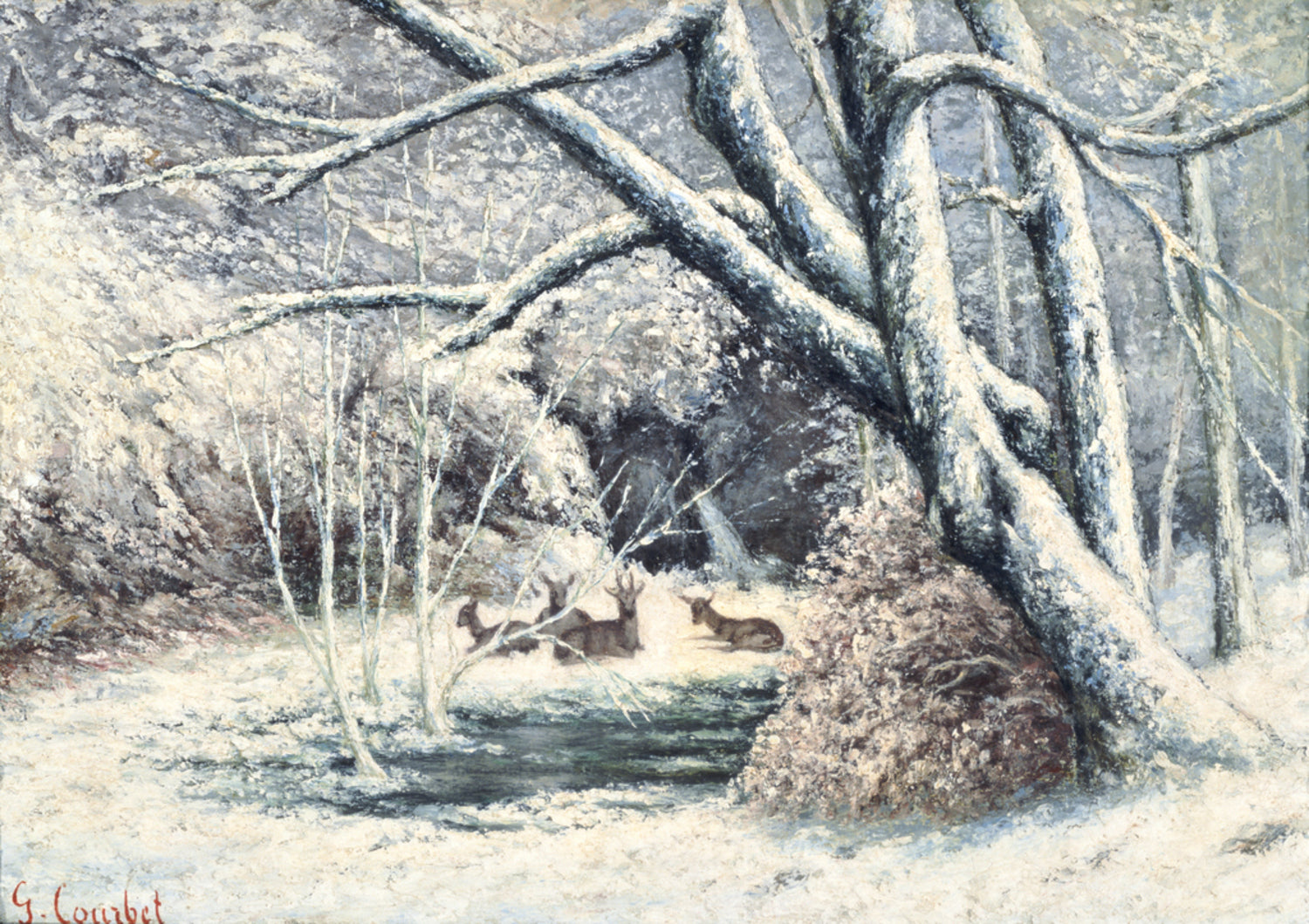 Paysage de neige - Gustave Courbet