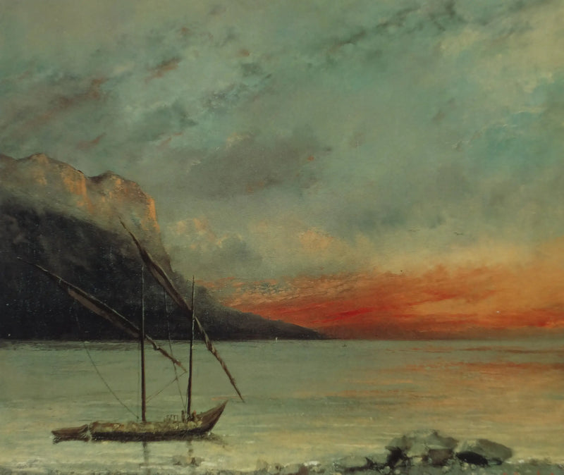 Atardecer sobre el Léman - Gustave Courbet