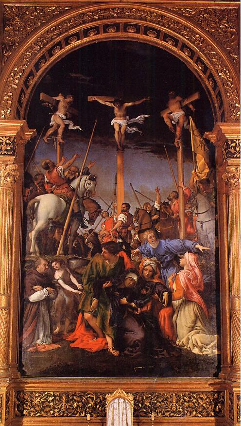 Crucifixión - Lorenzo Lotto