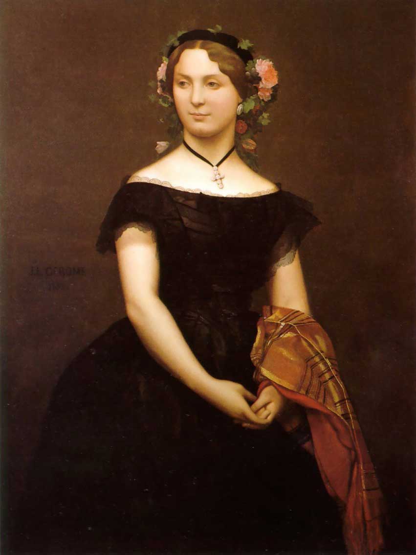 Reproduction du tableau « Portrait de mademoiselle Durand - Jean-Léon Gérôme » par Alpha Reproduction en peinture à l’huile