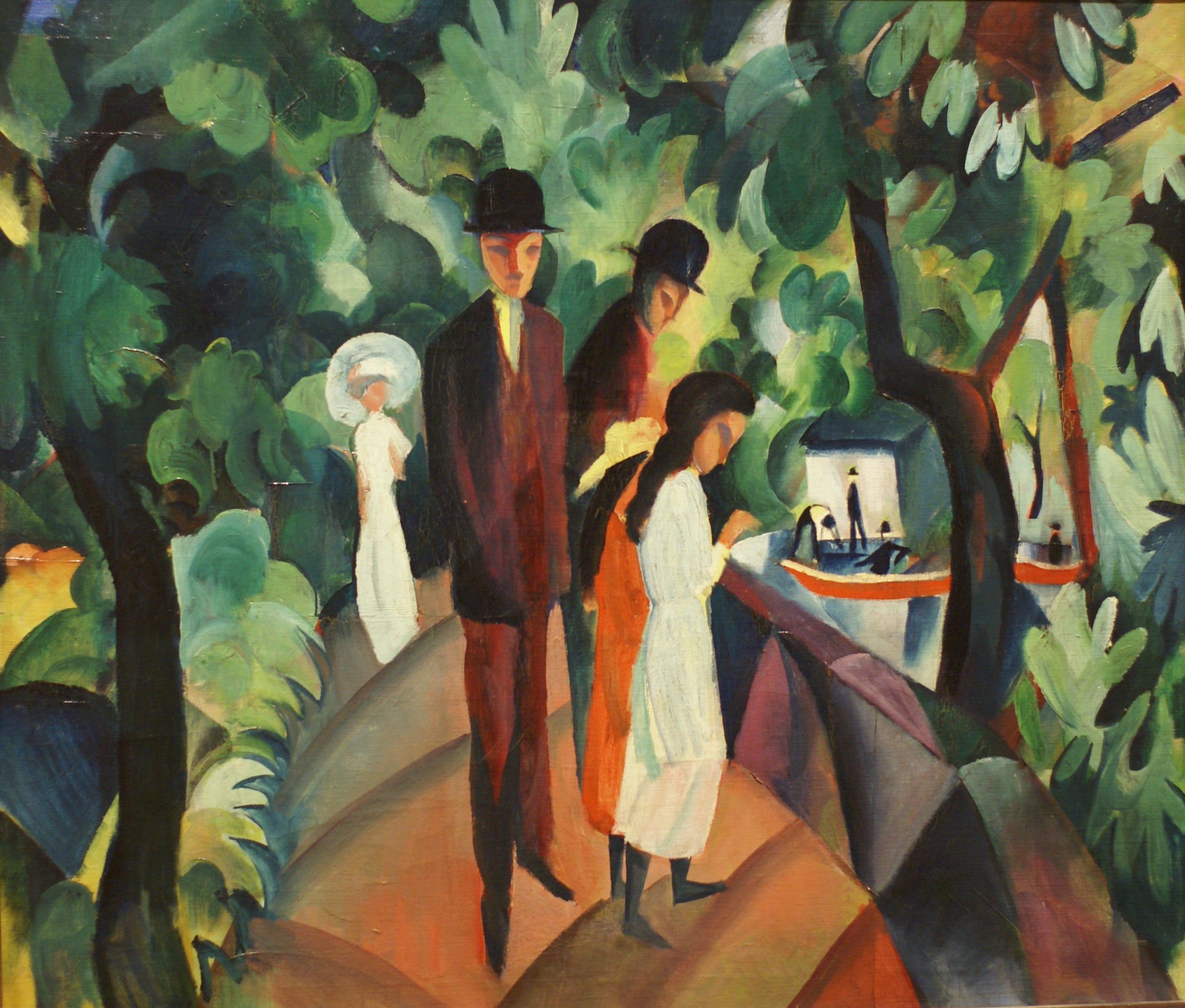 Reproduction du tableau « Marcher sur le pont - August Macke » par Alpha Reproduction en peinture à l’huile