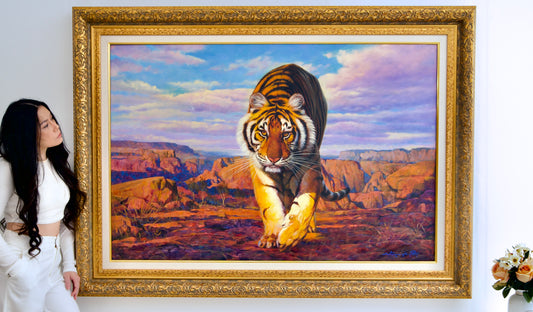 Tigre en la Caza – Somchai | 150 x 100 cm