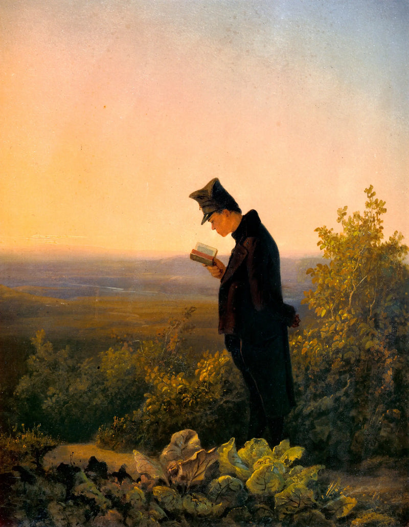 La Lectura del breviario, por la tarde - Carl Spitzweg