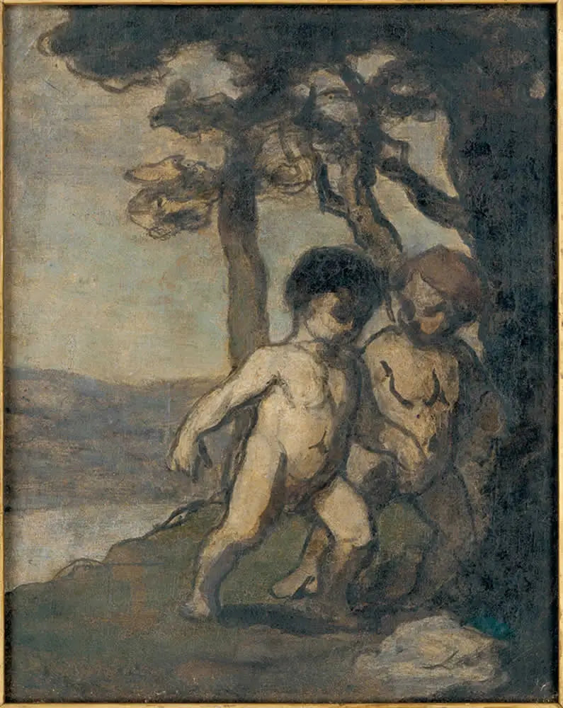 Dos niños - Honoré Daumier