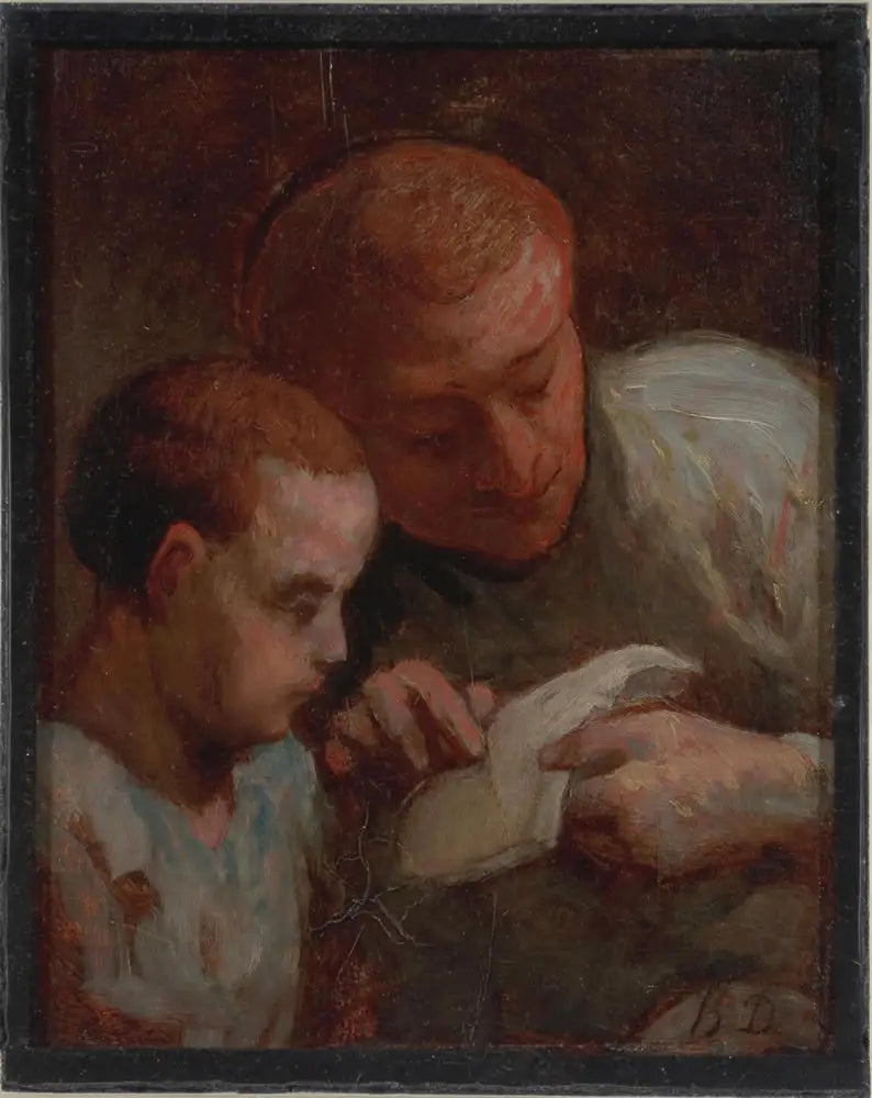 La lección de lectura - Honoré Daumier