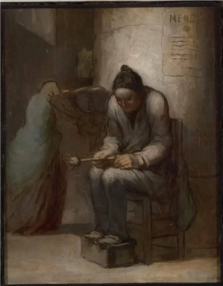 El donante de agua bendita en Notre Dame - Honoré Daumier