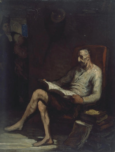 Don Quichotte en train de lire - Honoré Daumier - Alpha Reproduction
