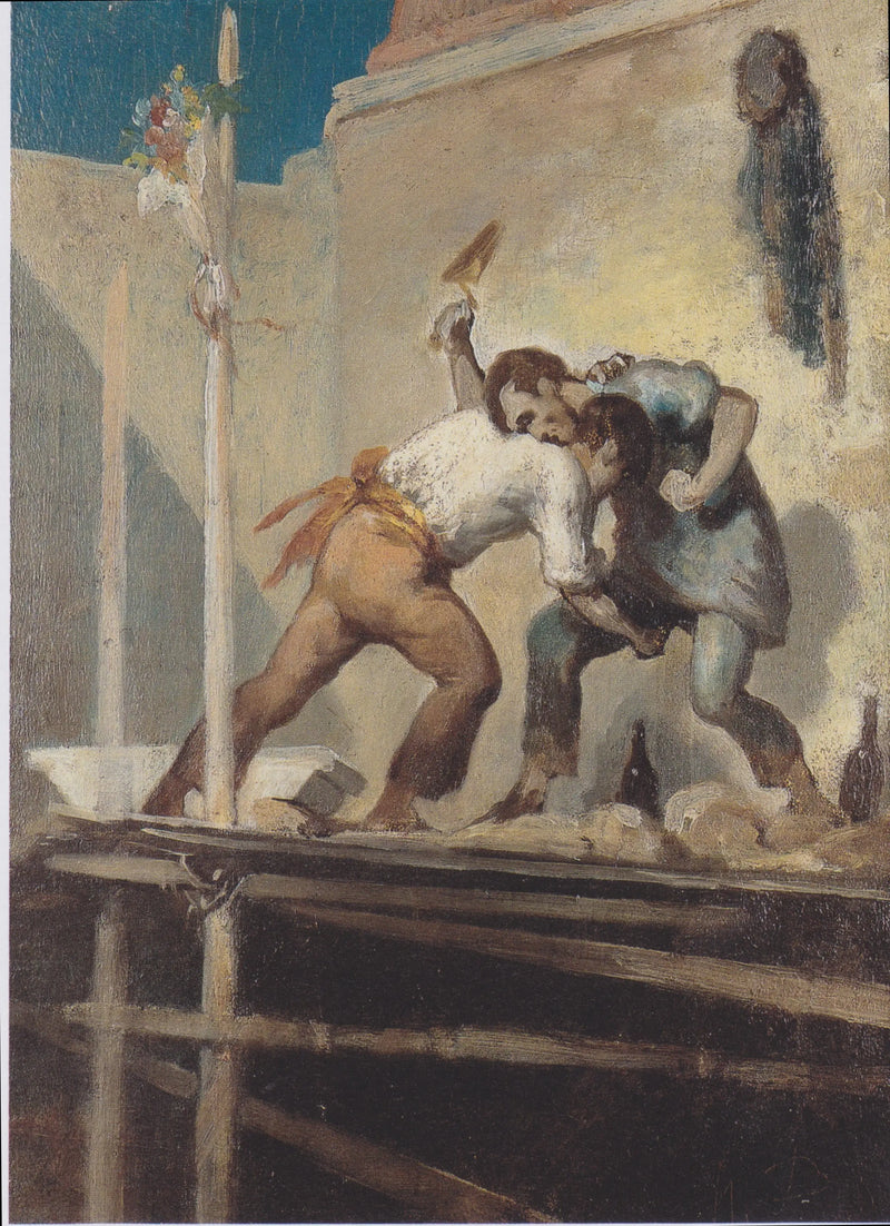 Luchar contra los albañiles - Honoré Daumier