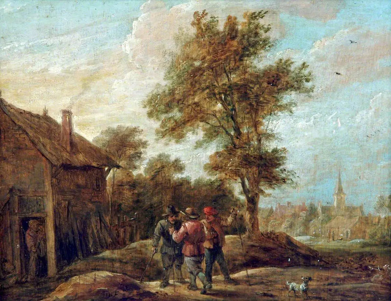 Un rustre en un paisaje - David Teniers el Joven