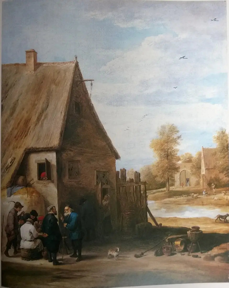 Des fermiers devant une auberge - David Teniers le Jeune - Alpha Reproduction