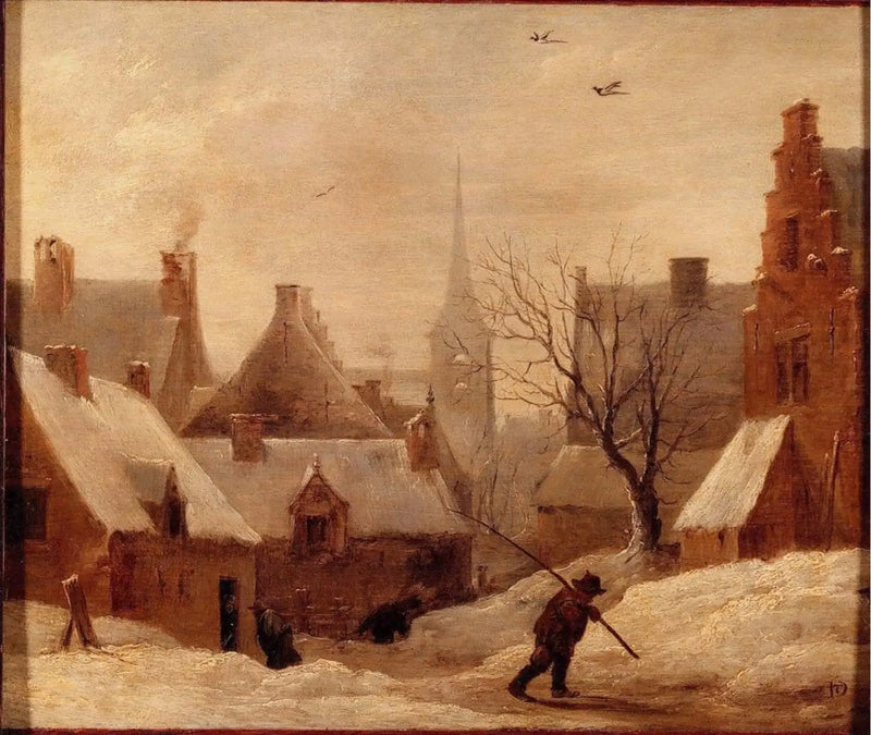 Pueblo bajo la nieve - David Teniers el Joven