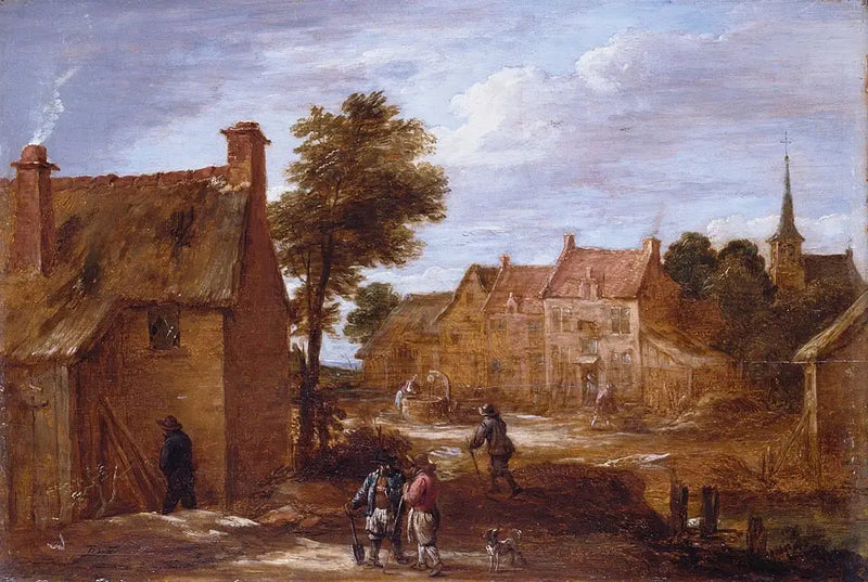 Una calle de pueblo - David Teniers el Joven