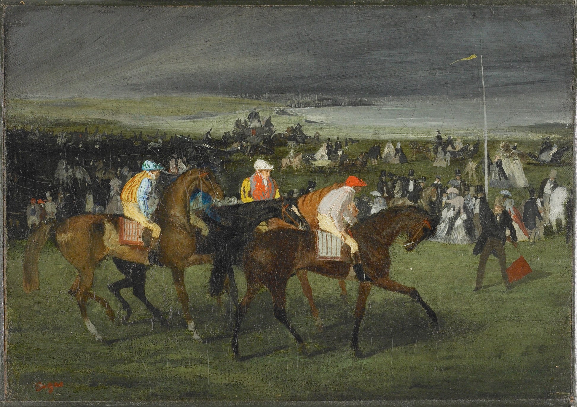Reproduction du tableau « Aux courses, le départ - Edgar Degas » par Alpha Reproduction en peinture à l’huile