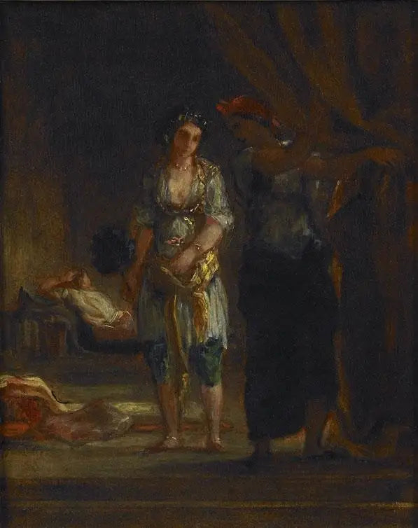 Reproduction du tableau « Intérieur de harem à Oran - Eugène Delacroix » par Alpha Reproduction en peinture à l’huile