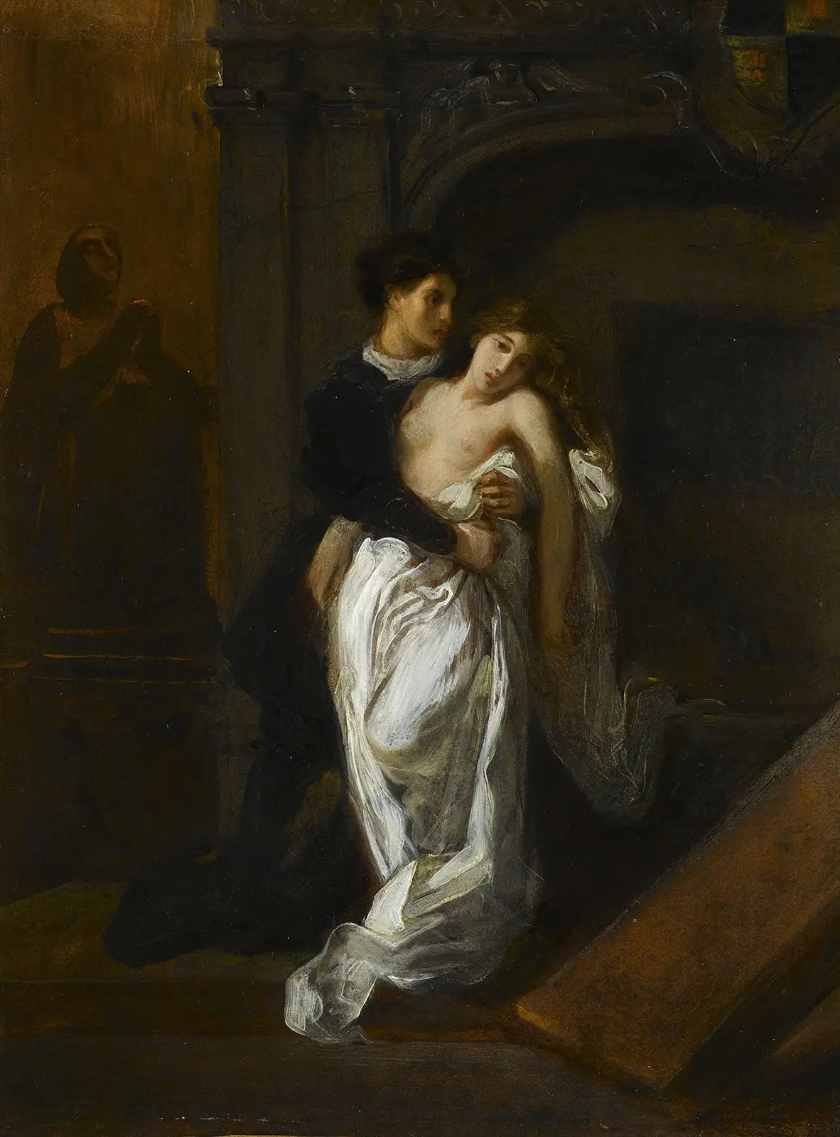 Reproduction du tableau « Roméo et Juliette au tombeau des Capulet - Eugène Delacroix » par Alpha Reproduction en peinture à l’huile