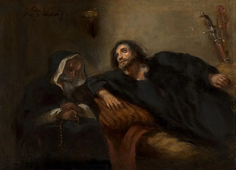 Confesión del Giaour - Eugène Delacroix