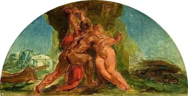 Hércules libera a Hésione - Eugène Delacroix